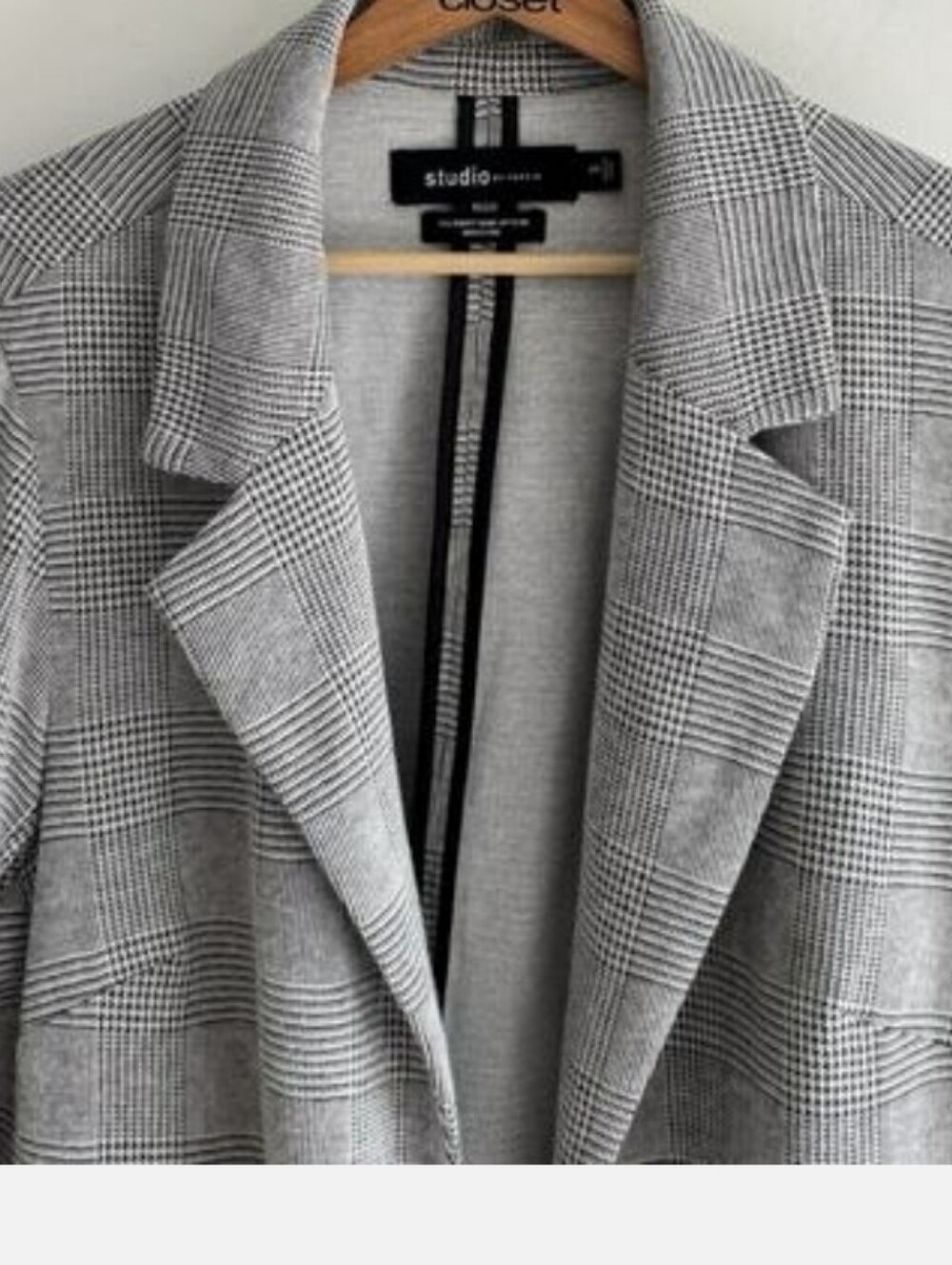 Torrid Studio Black Houndstooth Two Button Blazer Jacket 3X